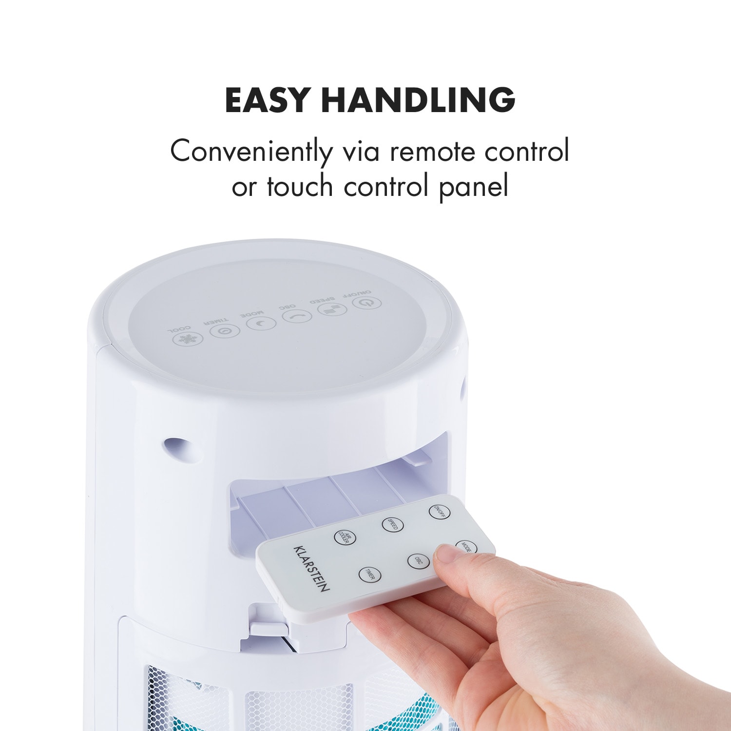 Klarstein Highrise, ochladzovač vzduchu, ventilátor, zvlhčovač vzduchu, 40 W, 2.5 l, chladiaci box – Obrázok 3