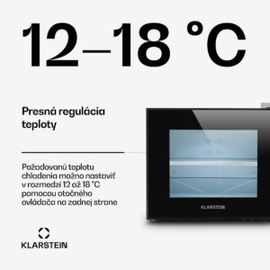 Klarstein Frosty, mini chladnička, 10 l, energet. trieda B, 65 W, čierna