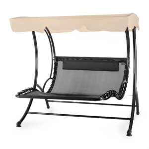 Blumfeldt Aristo, hojdacie ležadlo, záhradné ležadlo, záhradná hojdačka, vrátane vankúša, béžové