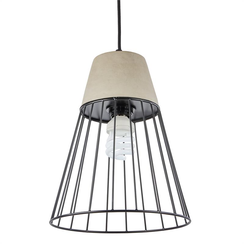 Loocida Sonnenstein Studie 78, betónová visiaca lampa, závesná lampa, betón & oceľ – Obrázok 2