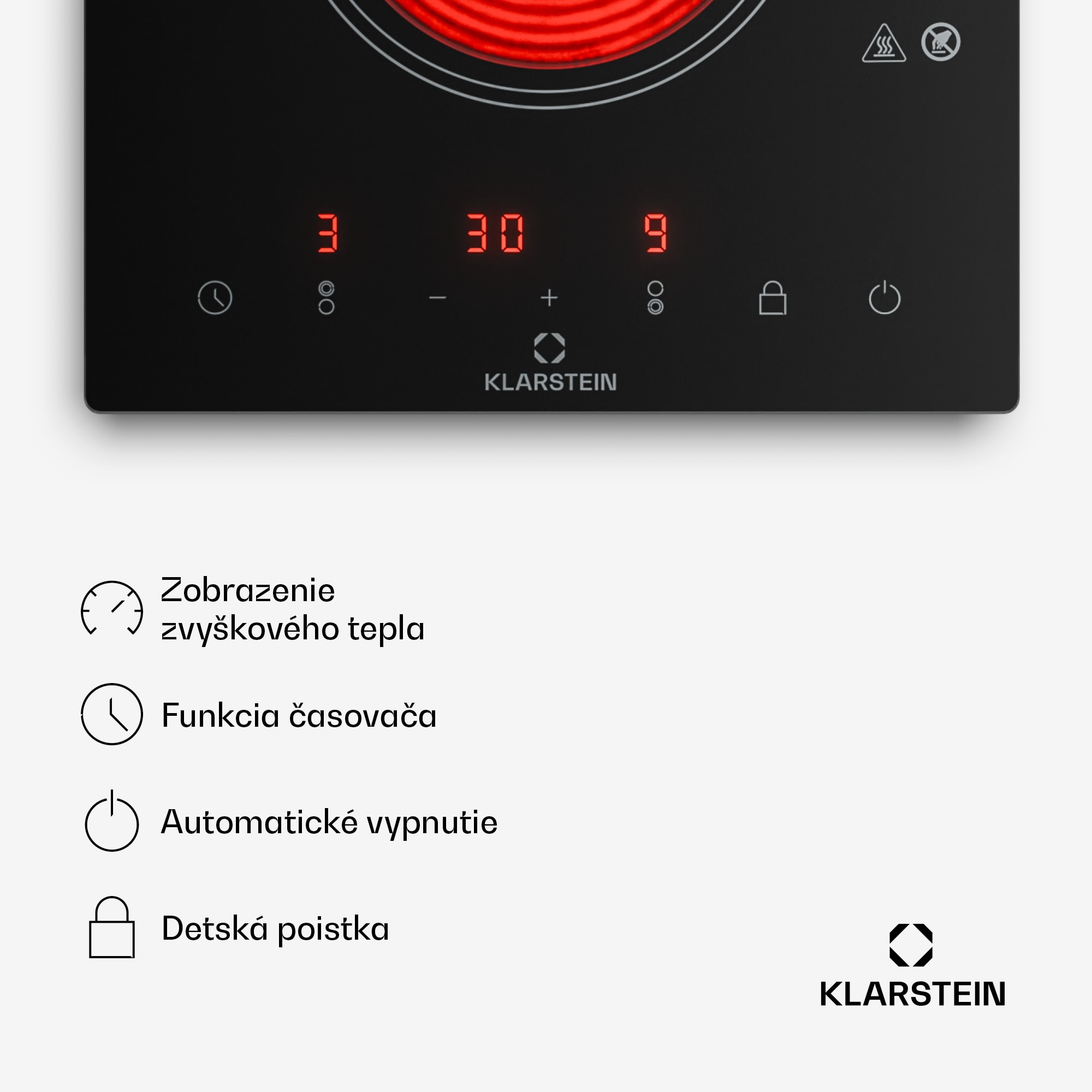 Klarstein VariCook Domino, indukčná varná doska, 2 platničky, 3000 W – Obrázok 2