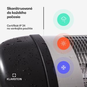 Blumfeldt Rising Sun, infračervený ohrievač, 2500 W, výškovo nastaviteľný, hliník