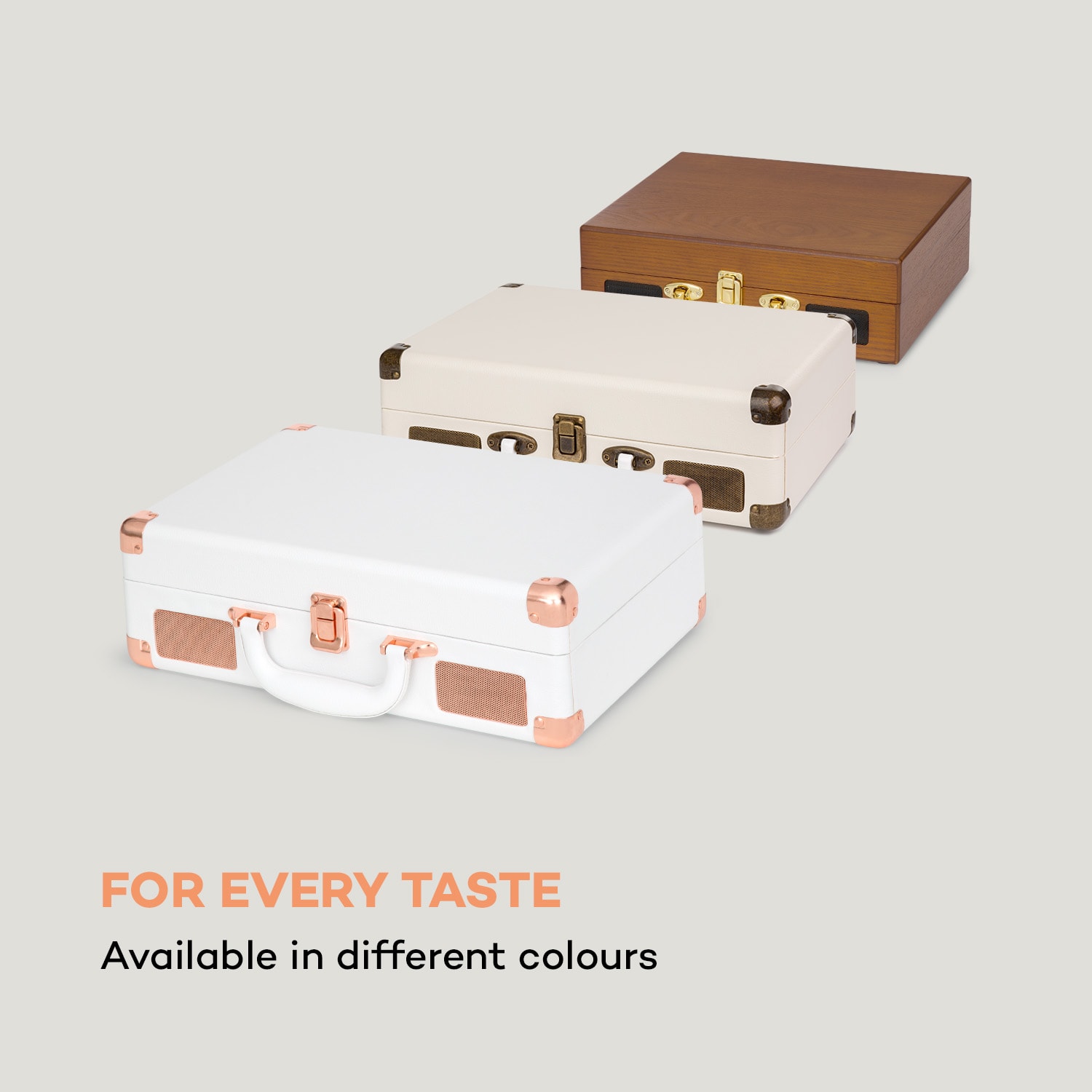 Nostalgy by auna Peggy Sue retro gramofón platne USB AUX biela/ružovo-zlatá – Obrázok 2