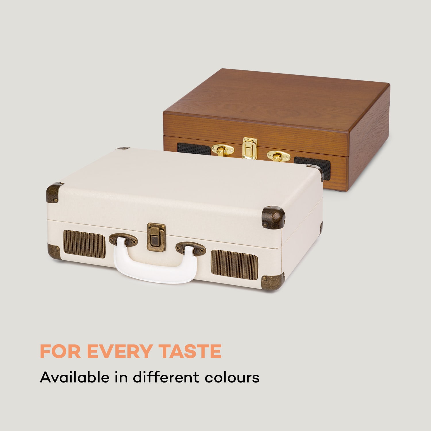 Auna Nostalgy by Peggy Sue retro gramofón platne USB AUX krémová/vzhľad mosadze – Obrázok 2