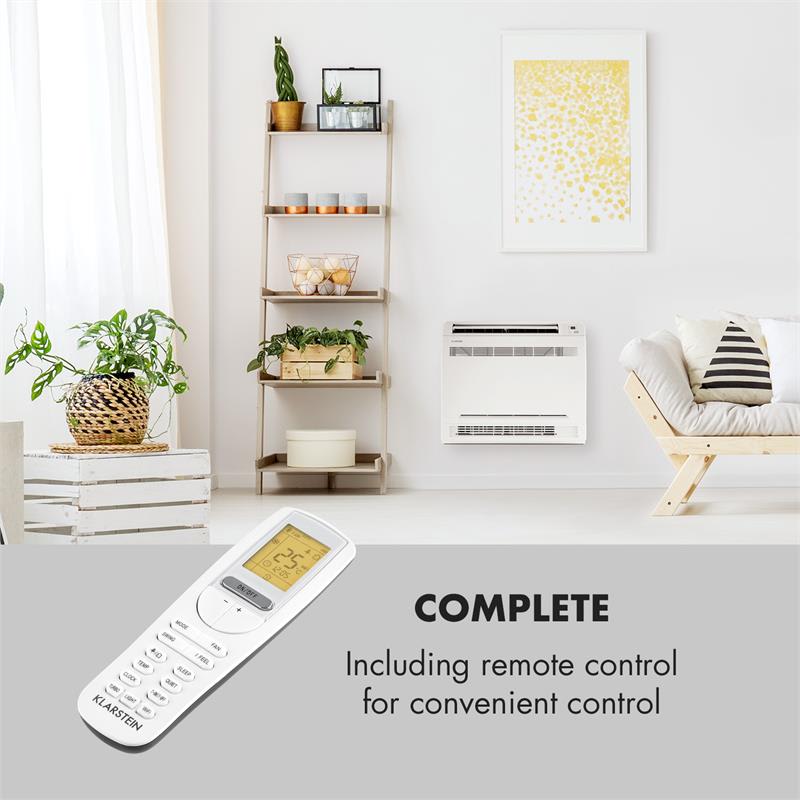 Klarstein Ground Control 12, split klimatizácia, inverter split, 12000 BTU, biela – Obrázok 2