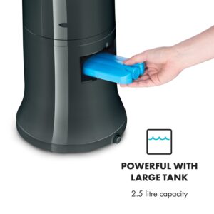 Klarstein Highrise, ochladzovač vzduchu, ventilátor, zvlhčovač vzduchu, 40 W, 2.5 l, chladiaci box