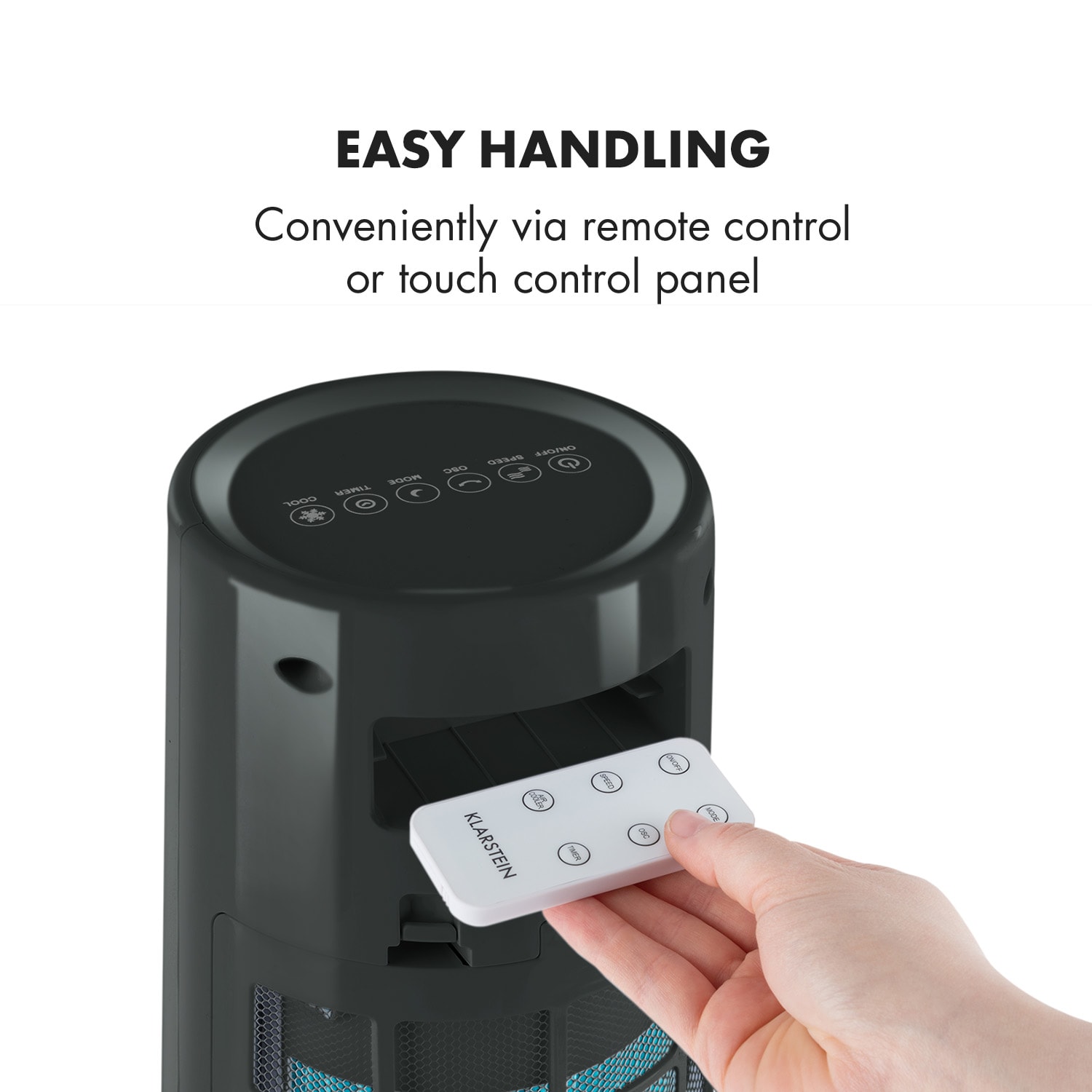 Klarstein Highrise, ochladzovač vzduchu, ventilátor, zvlhčovač vzduchu, 40 W, 2.5 l, chladiaci box – Obrázok 3