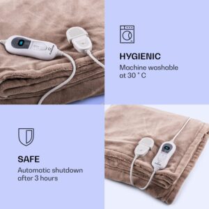 Klarstein Dr. Watson XXL, vyhrievacia deka, 3 stupne ohrevu, prateľná, 200 x 180 cm, mikroplyš