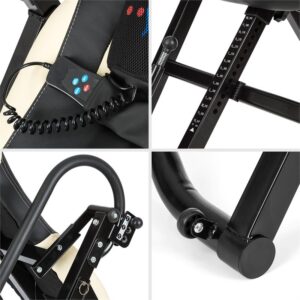 KLARFIT Ease Delux, inverzná lavica, gravitačná posilňovacia lavica, do 136 kg, 1,54-1,98m, béžová