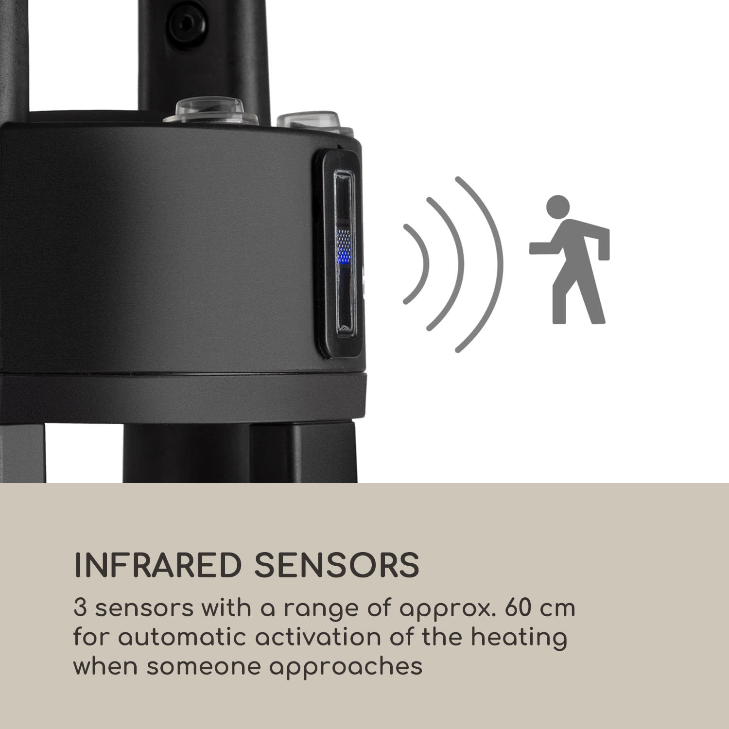 Blumfeldt Primal Heat 65, ohrievač, bistro stôl, 1200 W, uhlíkové IR výhrevné teleso, LED, 65 cm, sklo – Obrázok 2