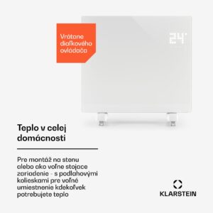 Klarstein Bornholm Single, konvektor, 1000 W, termostat, časovač, biely