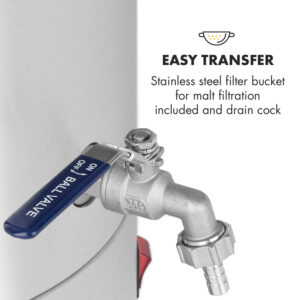 Klarstein Maischfest 25, sladový kotol, 5 dielov, 25 l, 1500/3000 W, dotykový LCD, nehrdzavejúca oceľ