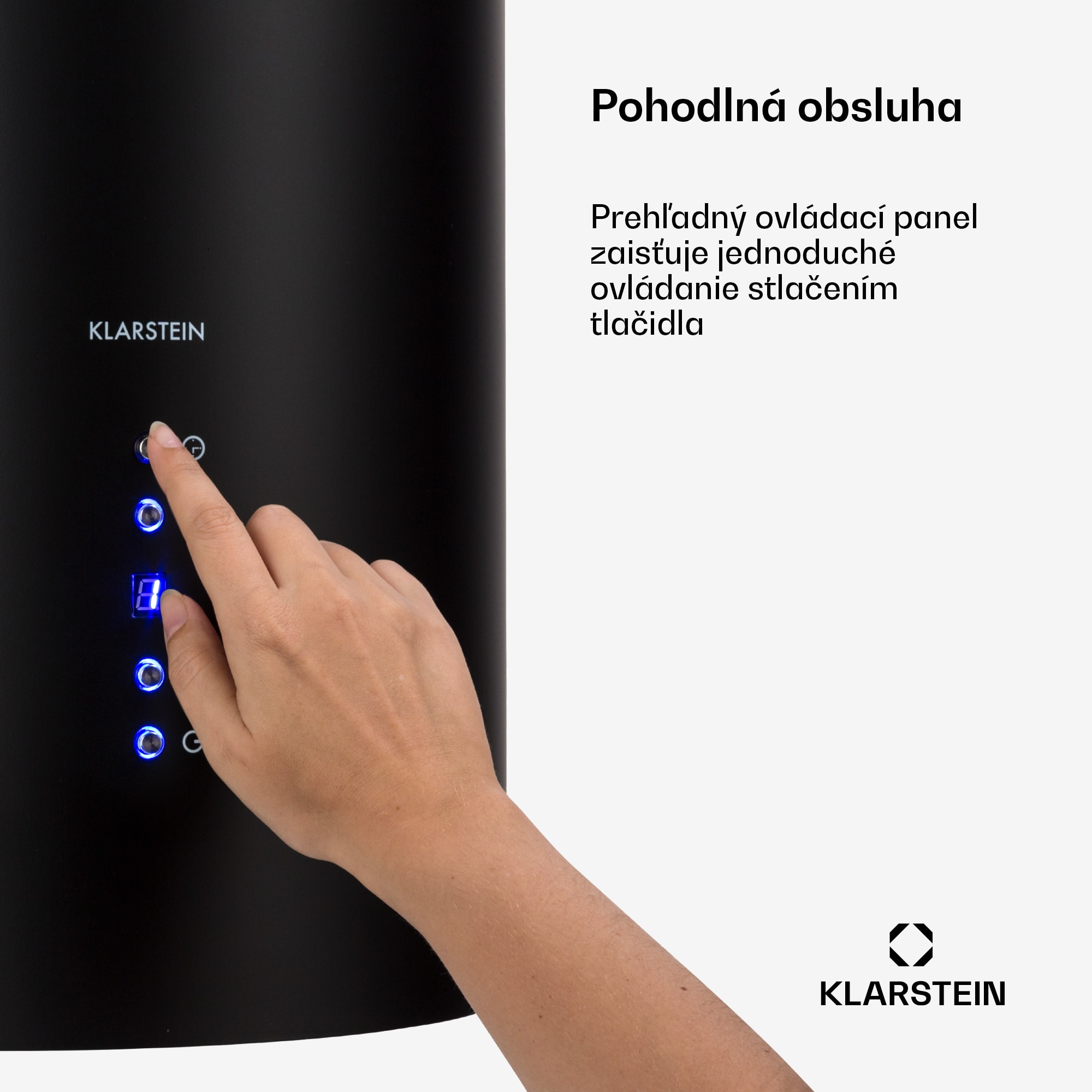Klarstein Odsávač pár Barett v ostrovnom vyhotovení, Ø35 cm, recirkulačný režim, 522 m³/h, LED osvetlenie, filter s aktívnym uhlím – Obrázok 2