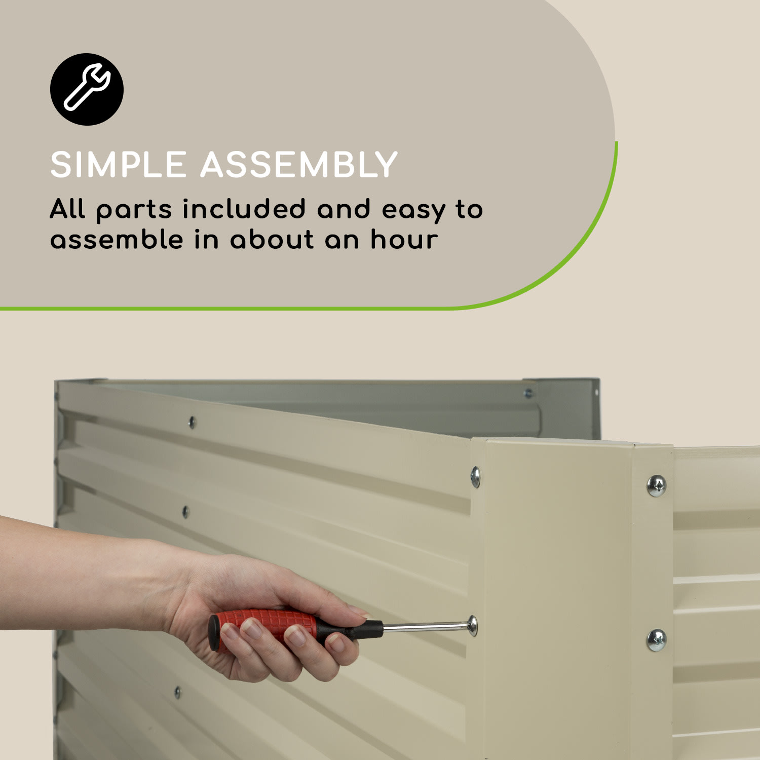 Blumfeldt High Grow Straight, vyvýšený záhon, 180 x 60 x 90 cm, 970 l, oceľ, pozinkovaný, strieborný