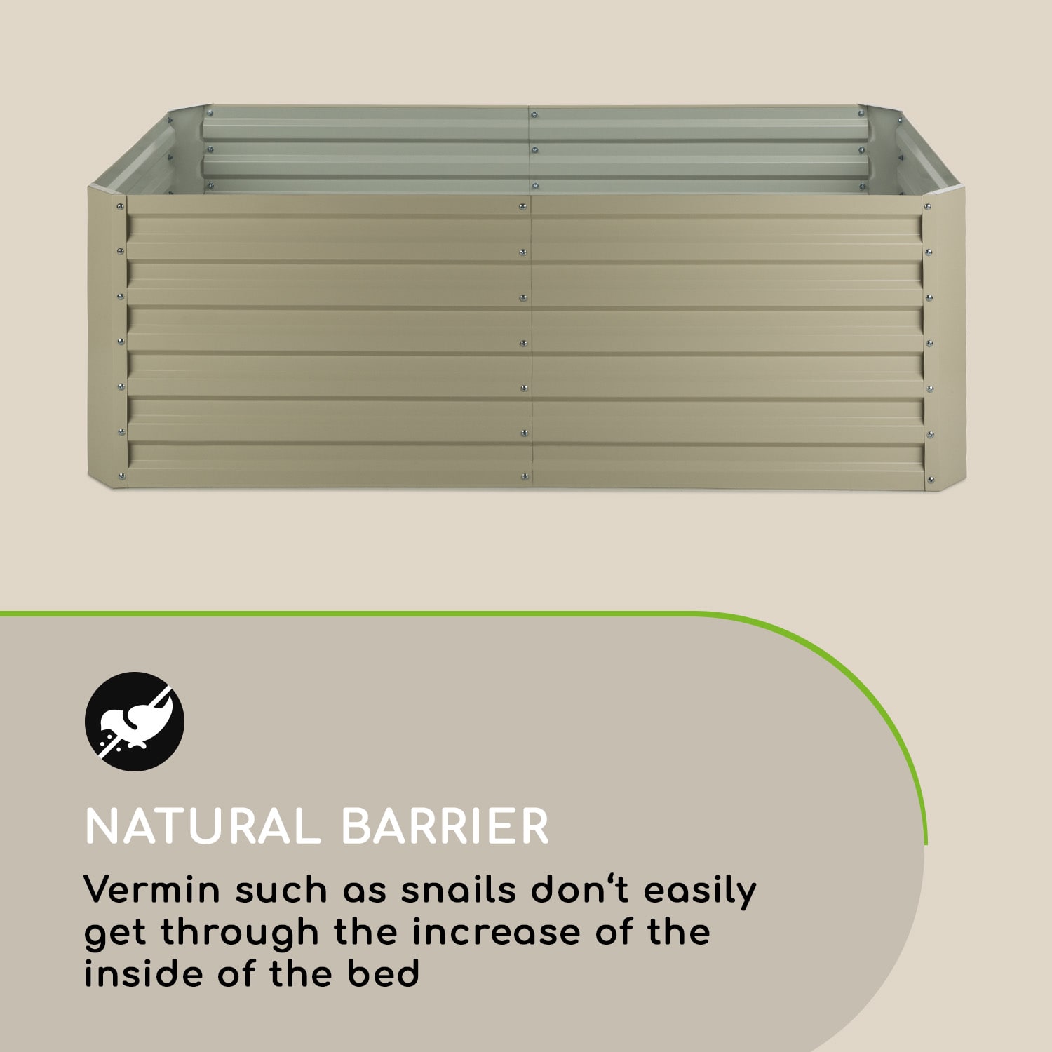 Blumfeldt High Grow Straight, vyvýšený záhon, 180 x 60 x 90 cm, 970 l, oceľ, pozinkovaný, strieborný – Obrázok 2