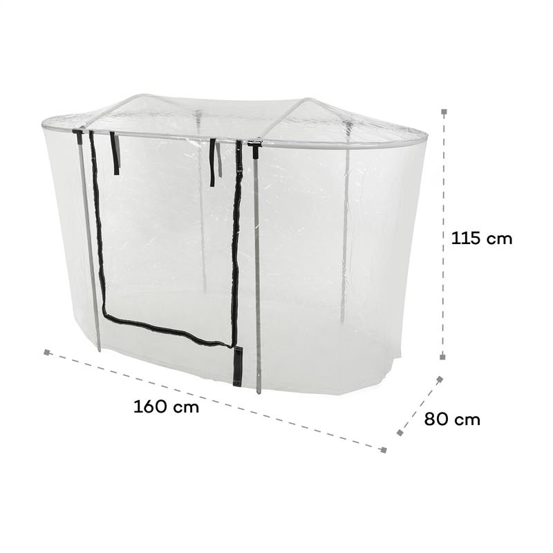 Blumfeldt High Grow Top 160, rozšírenie skleníka, 160 x 80 x 115 cm, oceľové trubky, PVC – Obrázok 3