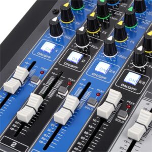 Power Dynamics PDM-S804, mixážny pult, 8-kanálový, DSP/MP3, USB port, bluetooth prijímač