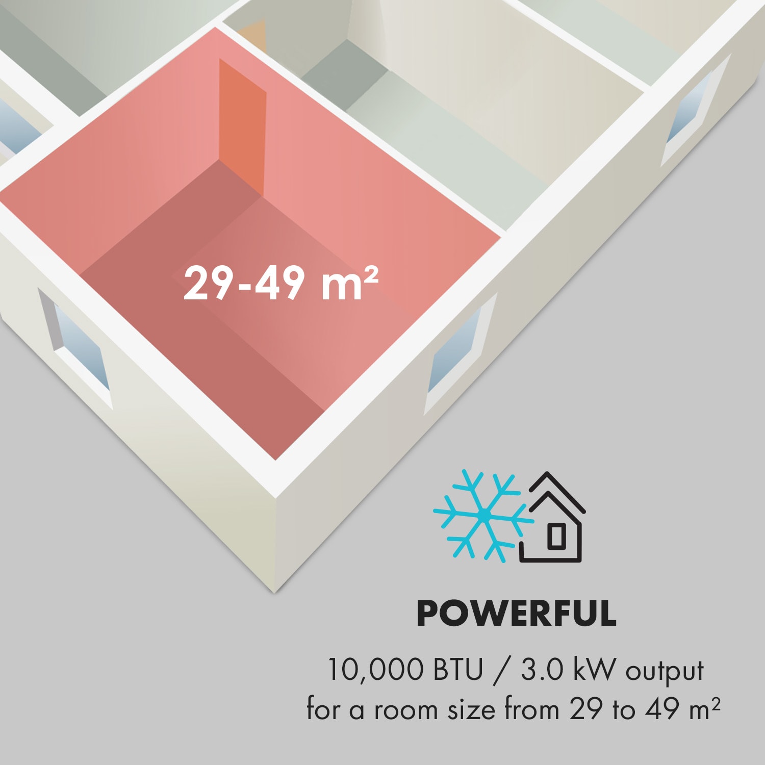 Klarstein New Breeze ECO, mobilná klimatizácia, 935 W, 10 000 BTU/2.9 kW, A+