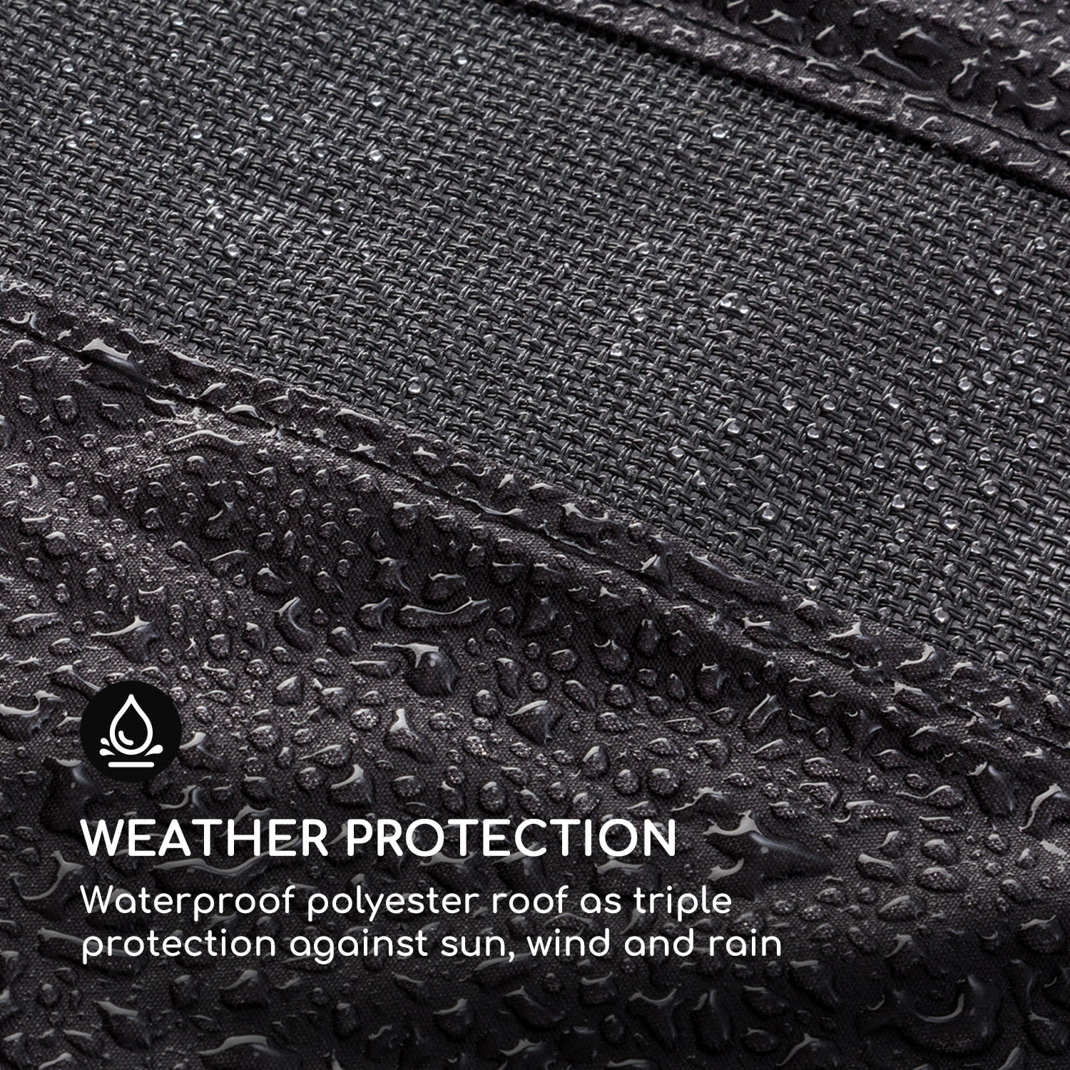 Blumfeldt Senator Lounge, záhradné lehátko, 188 x 208 x 205 cm, strieška proti slnku, sivé – Obrázok 3