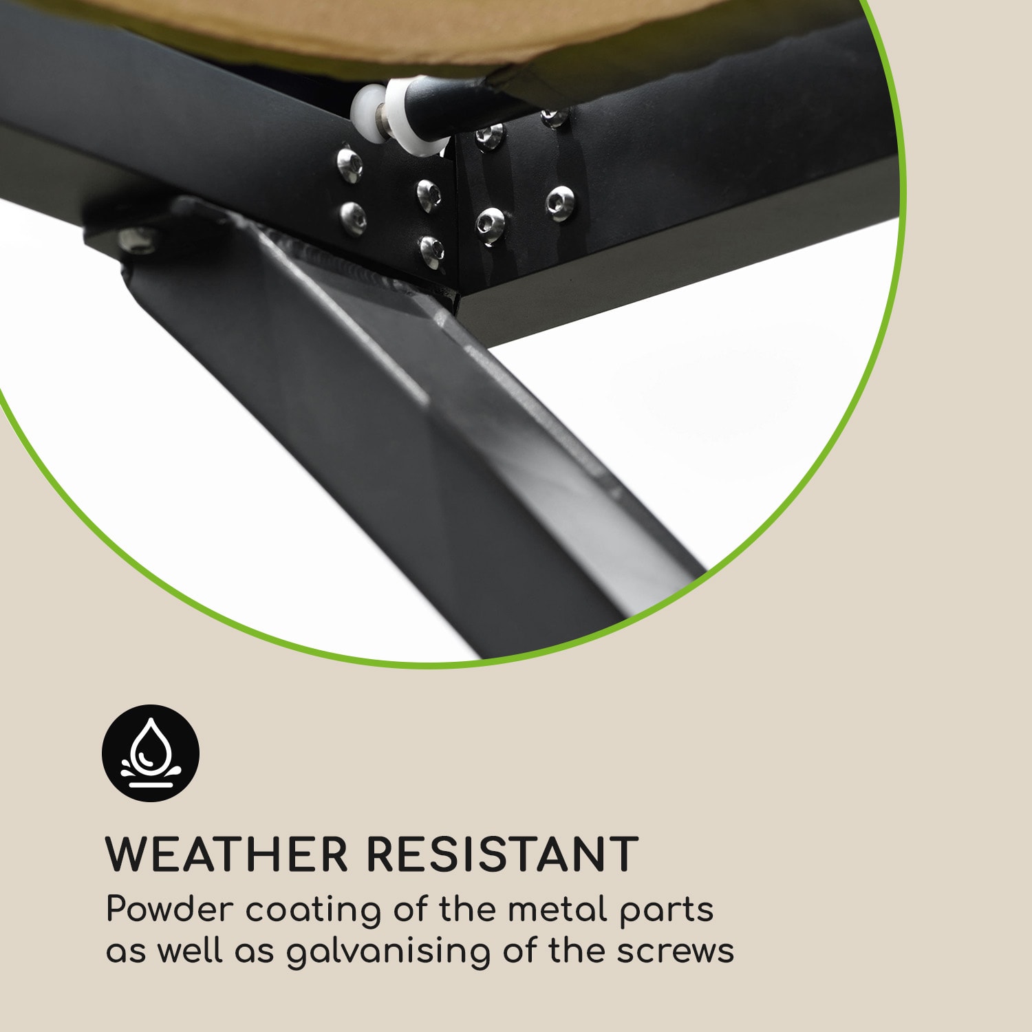 Blumfeldt Palazzo, altánok 4x3m, skladacia strecha, polyester, hliník, šedá farba – Obrázok 2