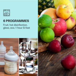 Klarstein Amazonia Mini, umývačka riadu, 6 programov, LED displej