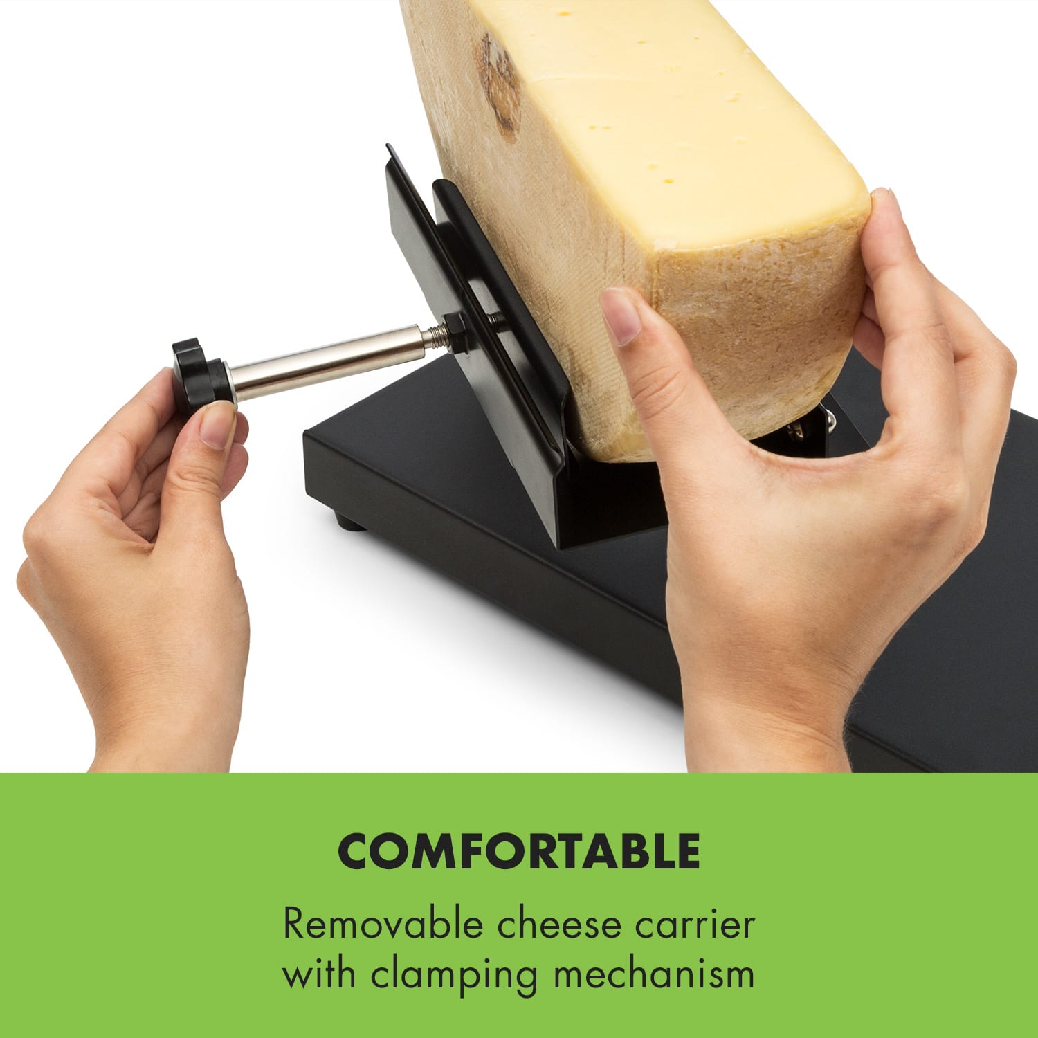 Klarstein Appenzell Peak, raclette gril, 1000 W, termostatový prepínač, čierny – Obrázok 2