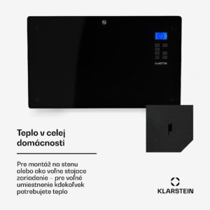 Klarstein Norderney, konvektor, 2000 W, termostat, časovač, 30 m², čierny