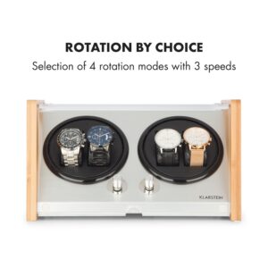 Klarstein Hanoi 4, naťahovač na hodinky, 4 hodiniek, 3 rýchlosti, 4 režimy, bambus