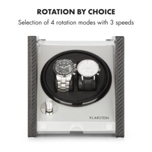 Klarstein Tokyo 2, naťahovač na hodinky, 2 hodiniek, 3 rýchlosti, 4 režimy, čierny