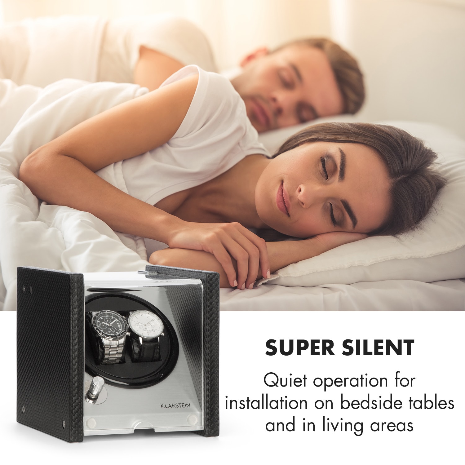 Klarstein Tokyo 2, naťahovač na hodinky, 2 hodiniek, 3 rýchlosti, 4 režimy, čierny – Obrázok 3