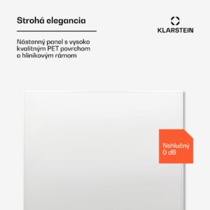 Klarstein Wonderwall 1200 Smart, infračervený ohrievač, 100 x 120 cm, 1200 W, týždenný časovač, IP24, biely