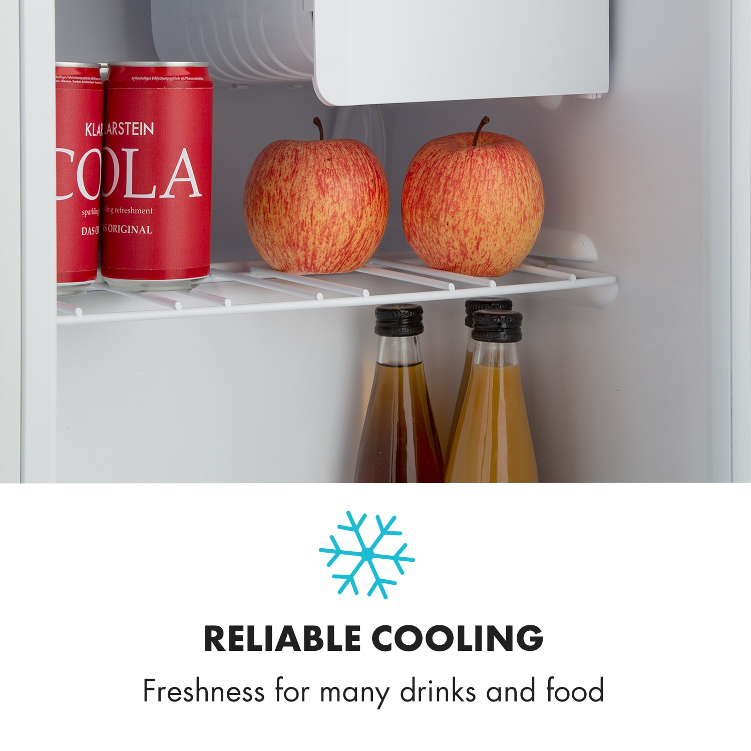 Klarstein Snoopy Eco, mini chladnička, mraziaci priečinok, 41 l, energet. trieda F, 39 dB, čierna – Obrázok 2