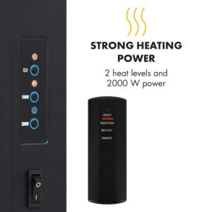 Klarstein Lausanne Vertical, elektrický krb, 2000 W, týždenný časovač, biely