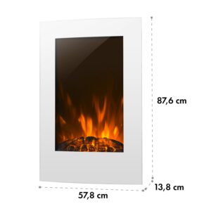 Klarstein Lausanne Vertical elektrický krb 1000 alebo 2000W s ohňovou ilúziou