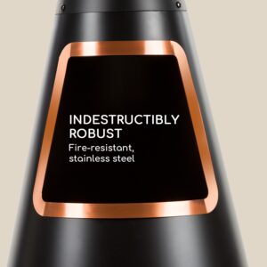 Blumfeldt Volantis Cupric, záhradný krb, nehrdzavejúca oceľ, čierny