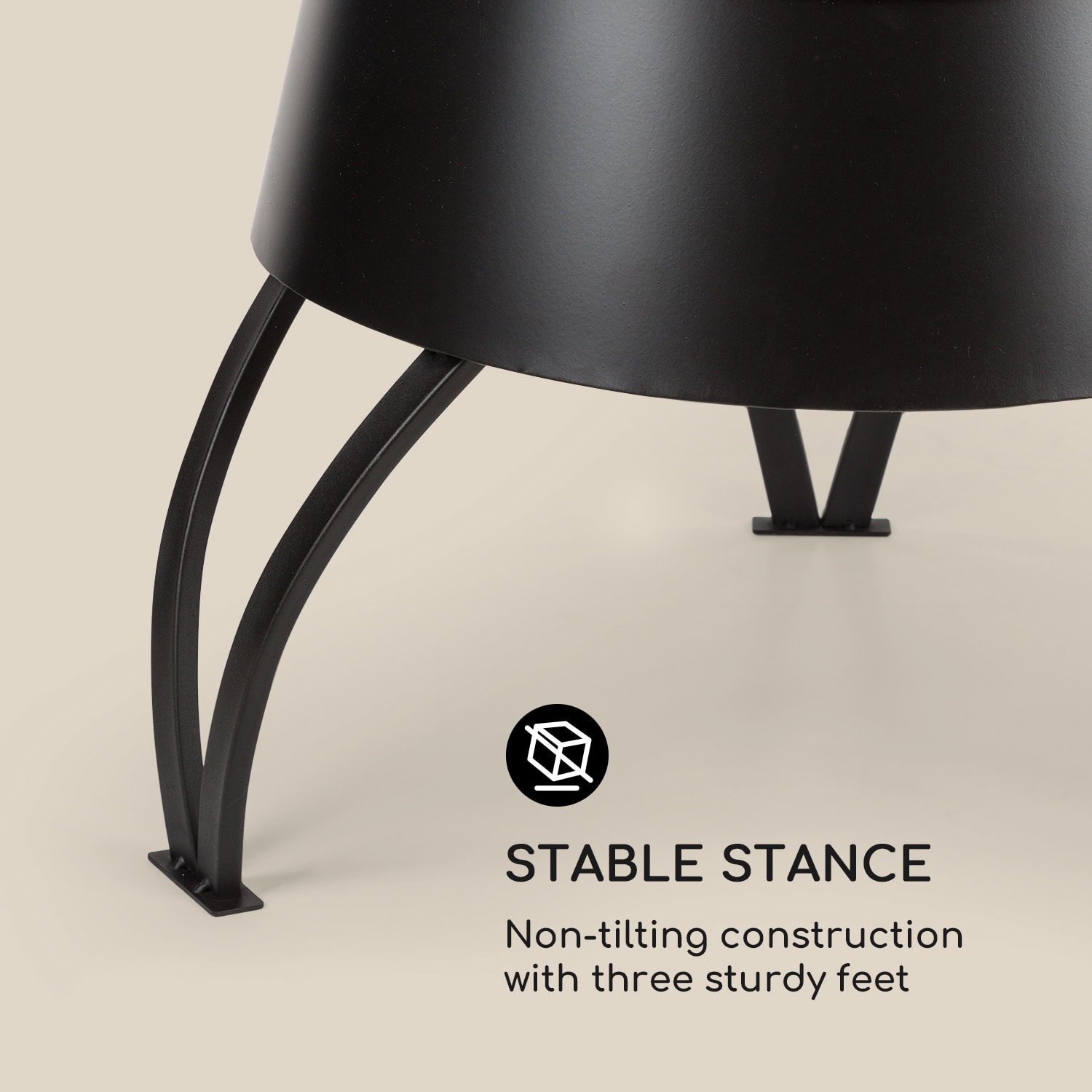 Blumfeldt Volantis Cupric, záhradný krb, nehrdzavejúca oceľ, čierny – Obrázok 3