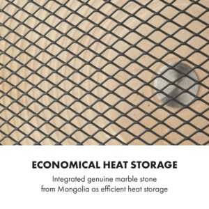 Klarstein HeatPal Marble Blackline, infračervený ohrievač, 1300 W, mramor, hliník