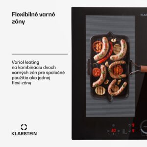 Klarstein Delicatessa 60, vstavaná indukčná varná doska, 7000 W, 4 zóny, sklokeramika, časovač