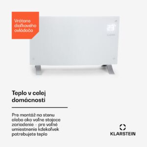 Klarstein Bornholm Curved Ambient, konvektor, 1000/2000 W, biely