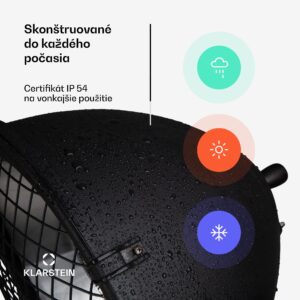 Blumfeldt Heatspot, terasový ohrievač, 900/1200/2100 W, IR ComfortHeat, čierny