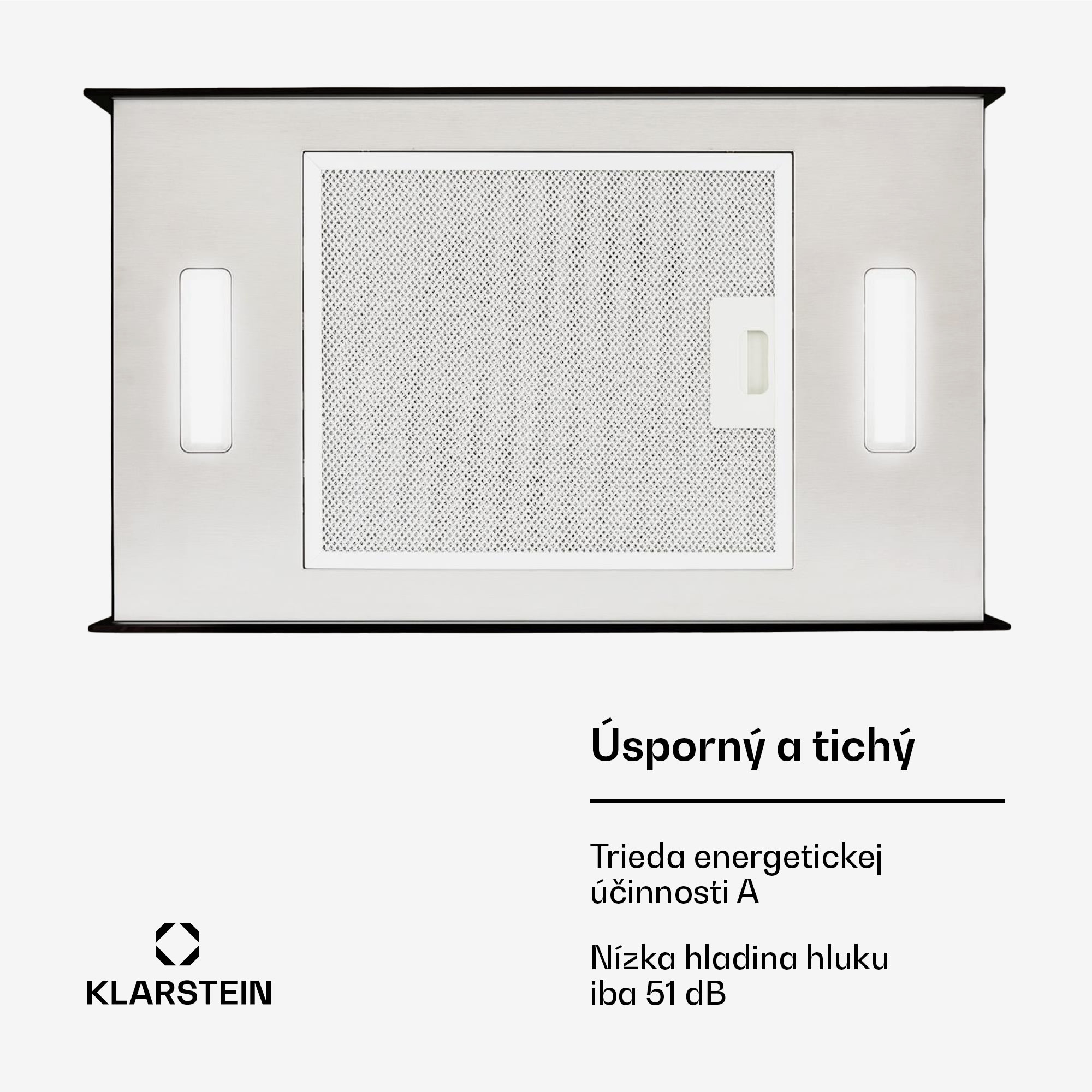Klarstein Kronleuchter L, digestor, 60 cm, ostrovčekový, 590 m³/h, dotykové ovládanie, LED, čierny – Obrázok 2