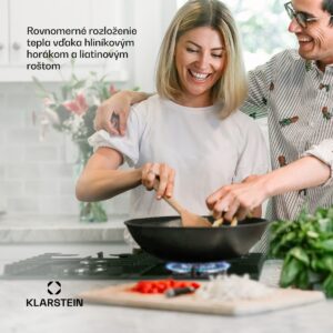 Klarstein Ignito 4, plynová varná doska, 4 Sabaf horáky, sklokeramika, čierna