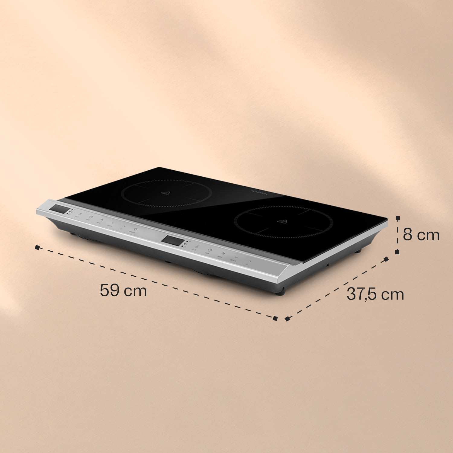 Klarstein MisterCook Duo, infračervená varná doska, 3000 W, 90 - 650 °C, časovač vypnutia, strieborná – Obrázok 3