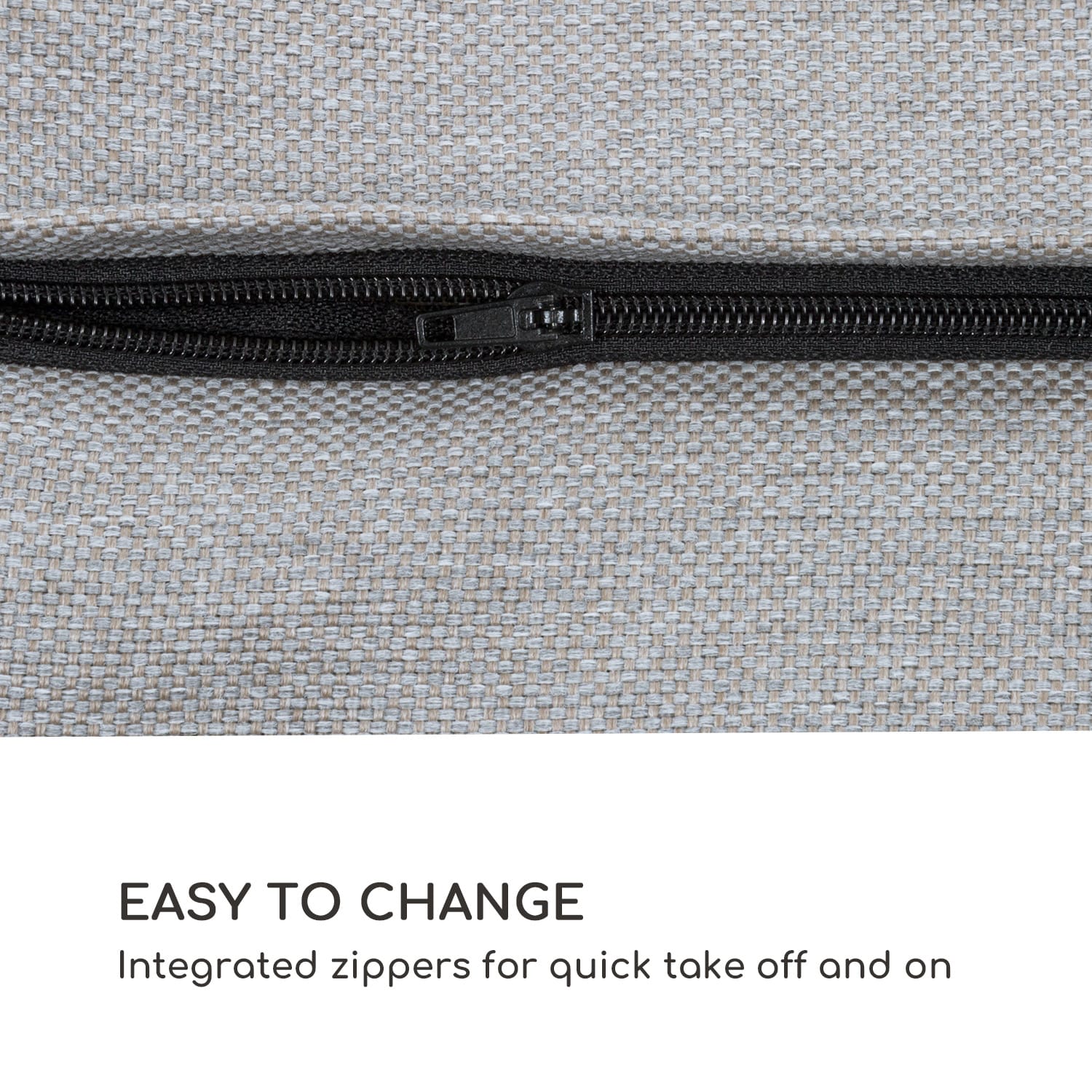 Blumfeldt Titania Pillows, vankúš, polyester, nepremokavý, melírovaný svetlosivý – Obrázok 2