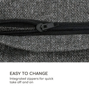 Blumfeldt Titania Dining Set, poťahy na čalúnenie, 10 kusov, 100 % polyester, tmavosivé