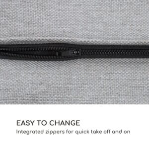 Blumfeldt Titania Dining Set, poťahy na čalúnenie, 10 kusov, 100 % polyester, svetlosivé