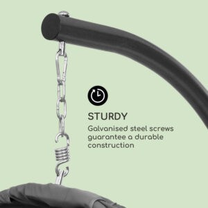 Blumfeldt Bella Donna, závesné kreslo, vankúš na sedenie, 180 g polyester, tmavosivé