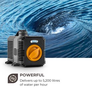 Waldbeck Lagoon 5200, rybníkové čerpadlo, 5200 l/h, EcoSave: 40 W, výška zdvihu 4,8m