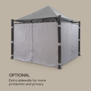 Blumfeldt Pantheon Illumina, altánok so strechou, polykarbonát, hliník, čierny