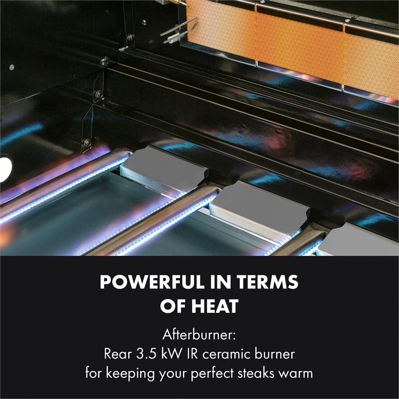 Klarstein Tomahawk 4.2 SBG plynový gril 6 horákov 20,7 kW 64x42 cm gril nerezová oceľ – Obrázok 2
